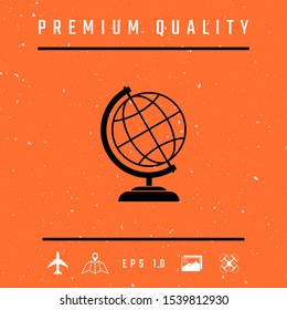 Globe symbol icon. Graphic elements for your design