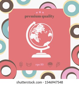Globe symbol icon. Graphic elements for your design