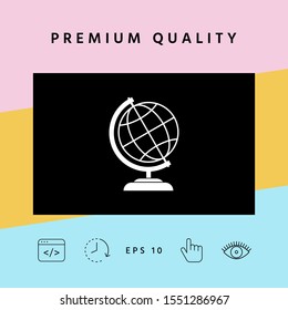 Globe symbol icon. Graphic elements for your design