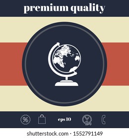 Globe symbol icon. Graphic elements for your design