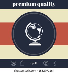 Globe symbol - icon. Graphic elements for your design