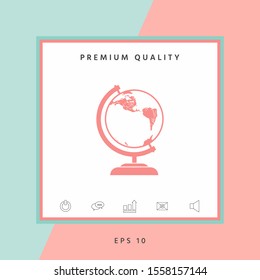 Globe symbol - icon. Graphic elements for your design