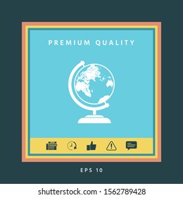 Globe symbol icon. Graphic elements for your design