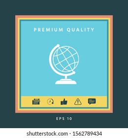 Globe symbol icon. Graphic elements for your design