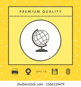 Globe symbol icon. Graphic elements for your design