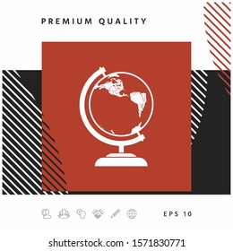 Globe symbol - icon. Graphic elements for your design