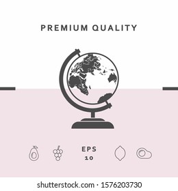 Globe symbol icon. Graphic elements for your design