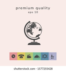 Globe symbol icon. Graphic elements for your design