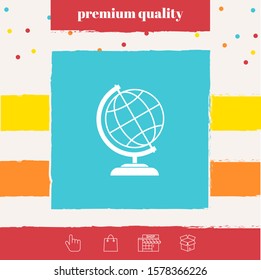 Globe symbol icon. Graphic elements for your design