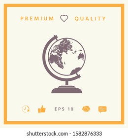 Globe symbol icon. Graphic elements for your design
