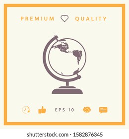 Globe symbol - icon. Graphic elements for your design