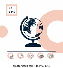 Globe symbol icon. Graphic elements for your design