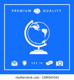 Globe symbol - icon. Graphic elements for your design