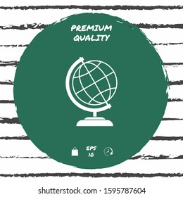 Globe symbol icon. Graphic elements for your design