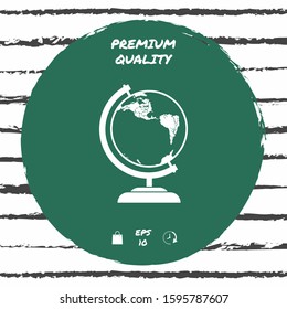 Globe symbol - icon. Graphic elements for your design