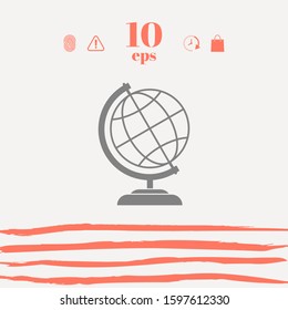 Globe symbol icon. Graphic elements for your design