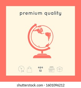 Globe symbol - icon. Graphic elements for your design