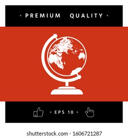 Globe symbol icon. Graphic elements for your design