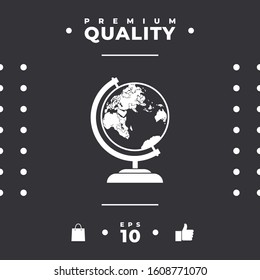 Globe symbol icon. Graphic elements for your design