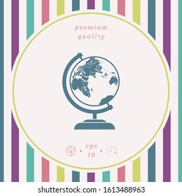 Globe symbol icon. Graphic elements for your design