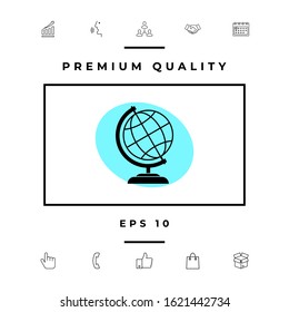 Globe symbol icon. Graphic elements for your design