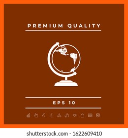 Globe symbol - icon. Graphic elements for your design