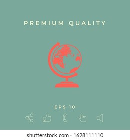Globe symbol icon. Graphic elements for your design