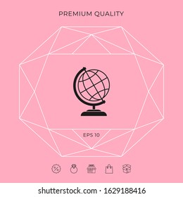 Globe symbol icon. Graphic elements for your design