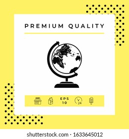Globe symbol icon. Graphic elements for your design