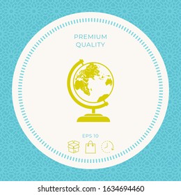 Globe symbol icon. Graphic elements for your design
