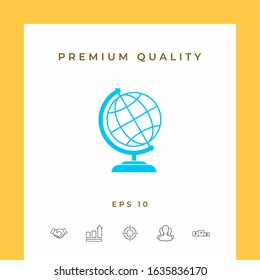 Globe symbol icon. Graphic elements for your design