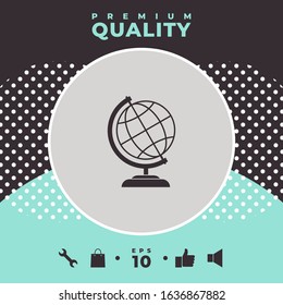 Globe symbol icon. Graphic elements for your design