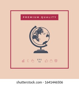 Globe symbol icon. Graphic elements for your design