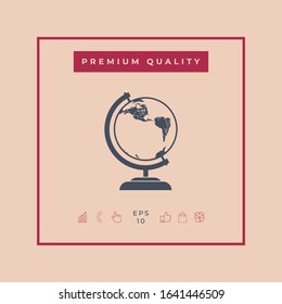 Globe symbol - icon. Graphic elements for your design