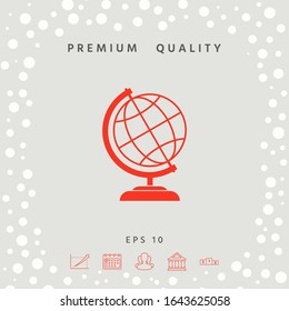 Globe symbol icon. Graphic elements for your design