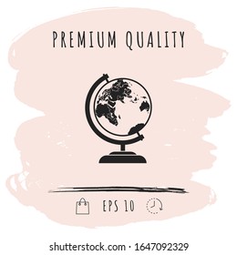 Globe symbol icon. Graphic elements for your design