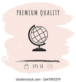 Globe symbol icon. Graphic elements for your design