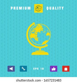 Globe symbol icon. Graphic elements for your design