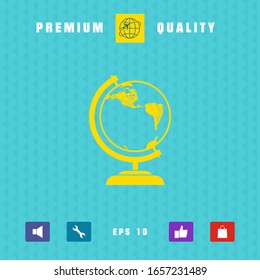 Globe symbol - icon. Graphic elements for your design