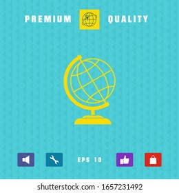 Globe symbol icon. Graphic elements for your design