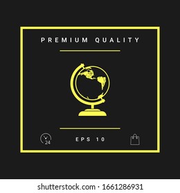 Globe symbol - icon. Graphic elements for your design