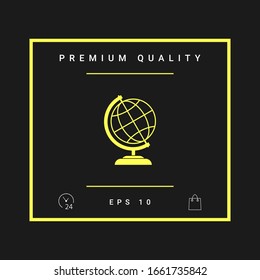 Globe symbol icon. Graphic elements for your design