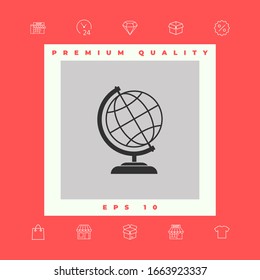 Globe symbol icon. Graphic elements for your design