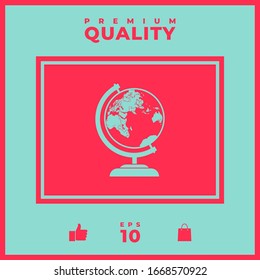 Globe symbol icon. Graphic elements for your design
