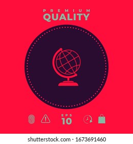 Globe symbol icon. Graphic elements for your design