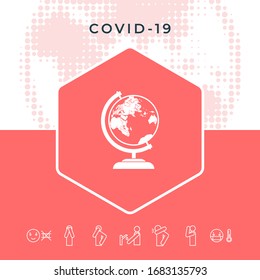Globe symbol icon. Graphic elements for your design