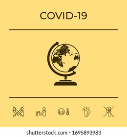 Globe symbol icon. Graphic elements for your design
