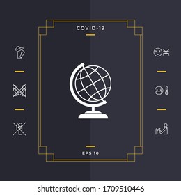 Globe symbol icon. Graphic elements for your design
