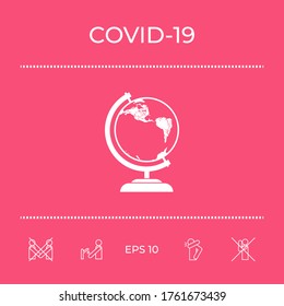 Globe symbol - icon. Graphic elements for your design