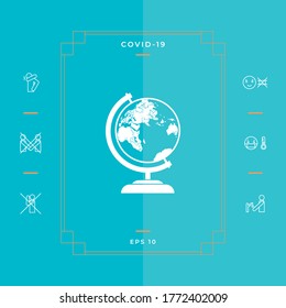 Icono de símbolo de globo. Elementos gráficos para su diseño